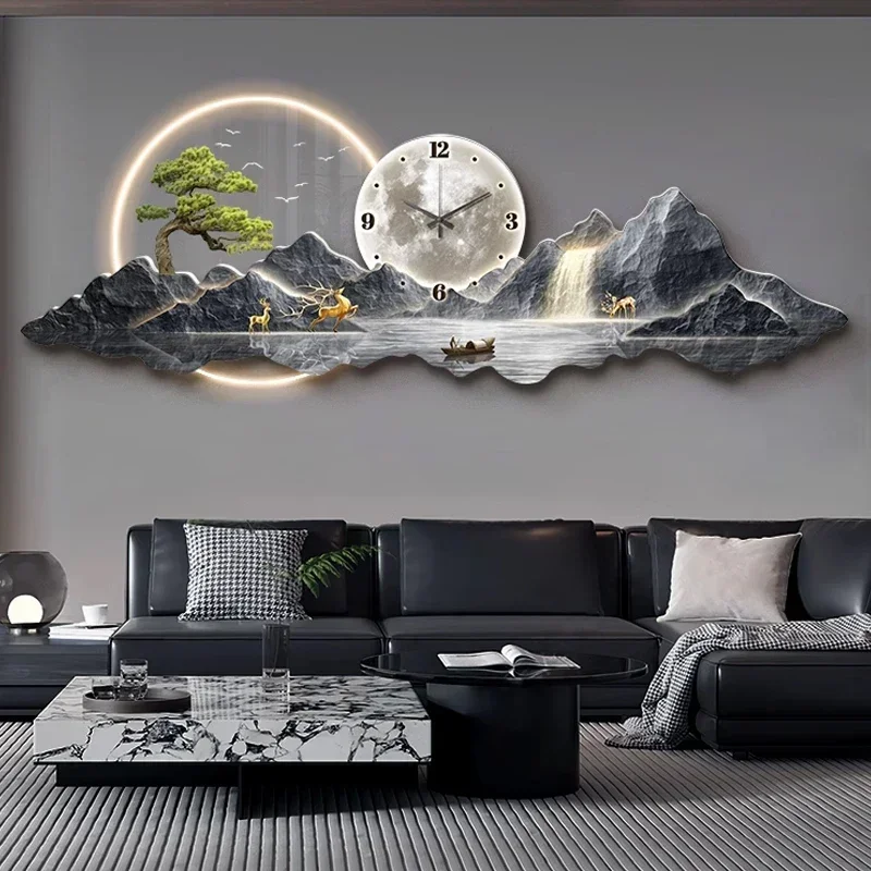 Design Luxury Wall Clocks Led Large Aesthetic Minimalist Wall Watch Silent Fashion Nordic Reloj De Pared Decoration Living Room