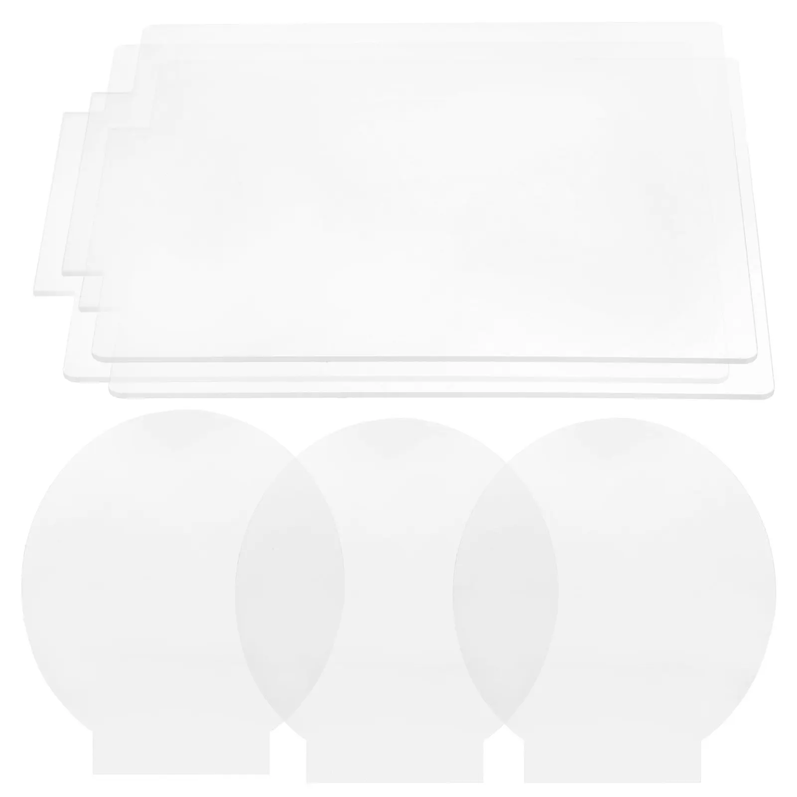 

Набор из 6 круглых прозрачных акриловых световых панелей для DIY ночников, декора спальни, гостиной, настольных ламп и вывесок