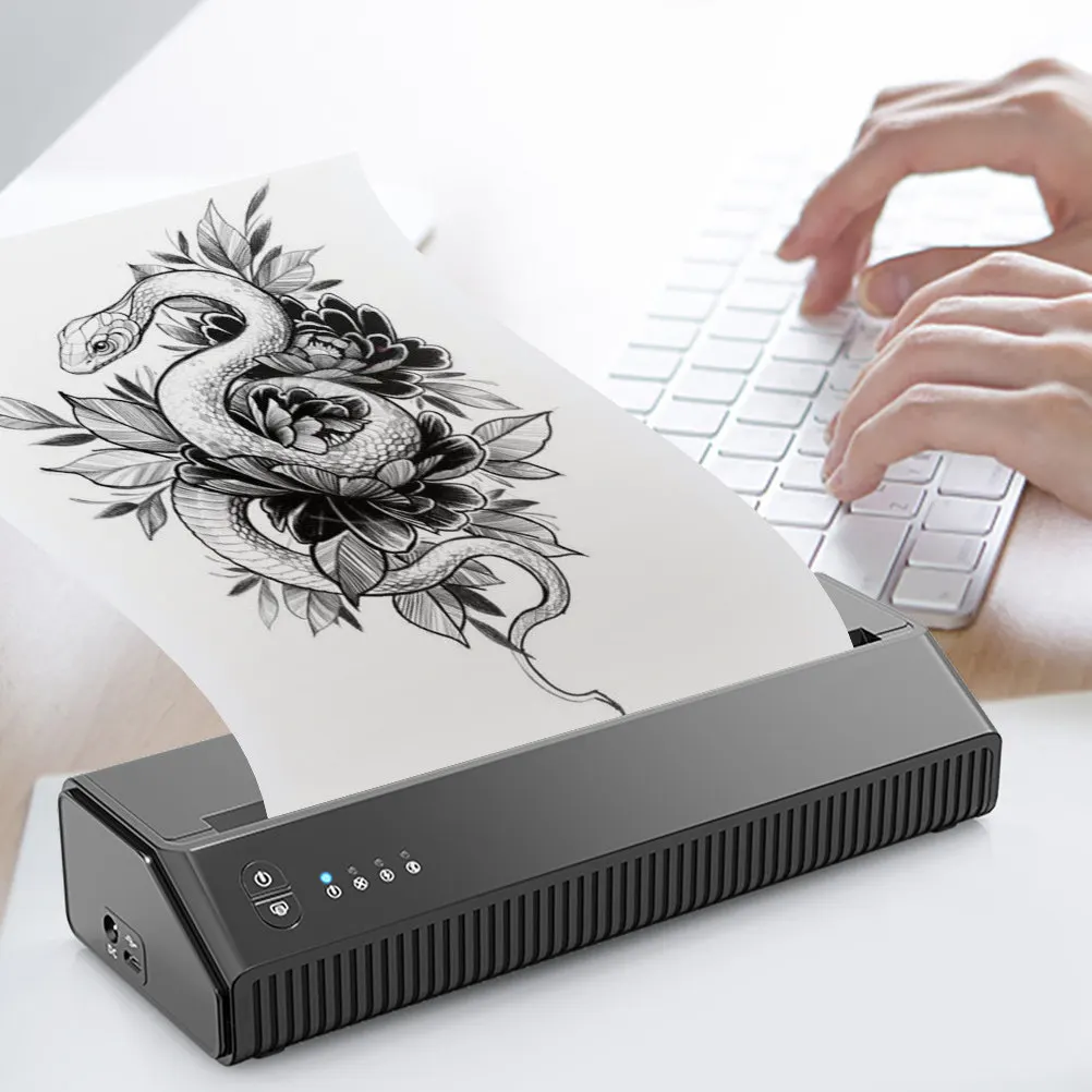

Professional Thermal Tattoo Transfer Machine Portable Stencil Printer for Tattoo Artists with Adjustable Resolution Depth Fast