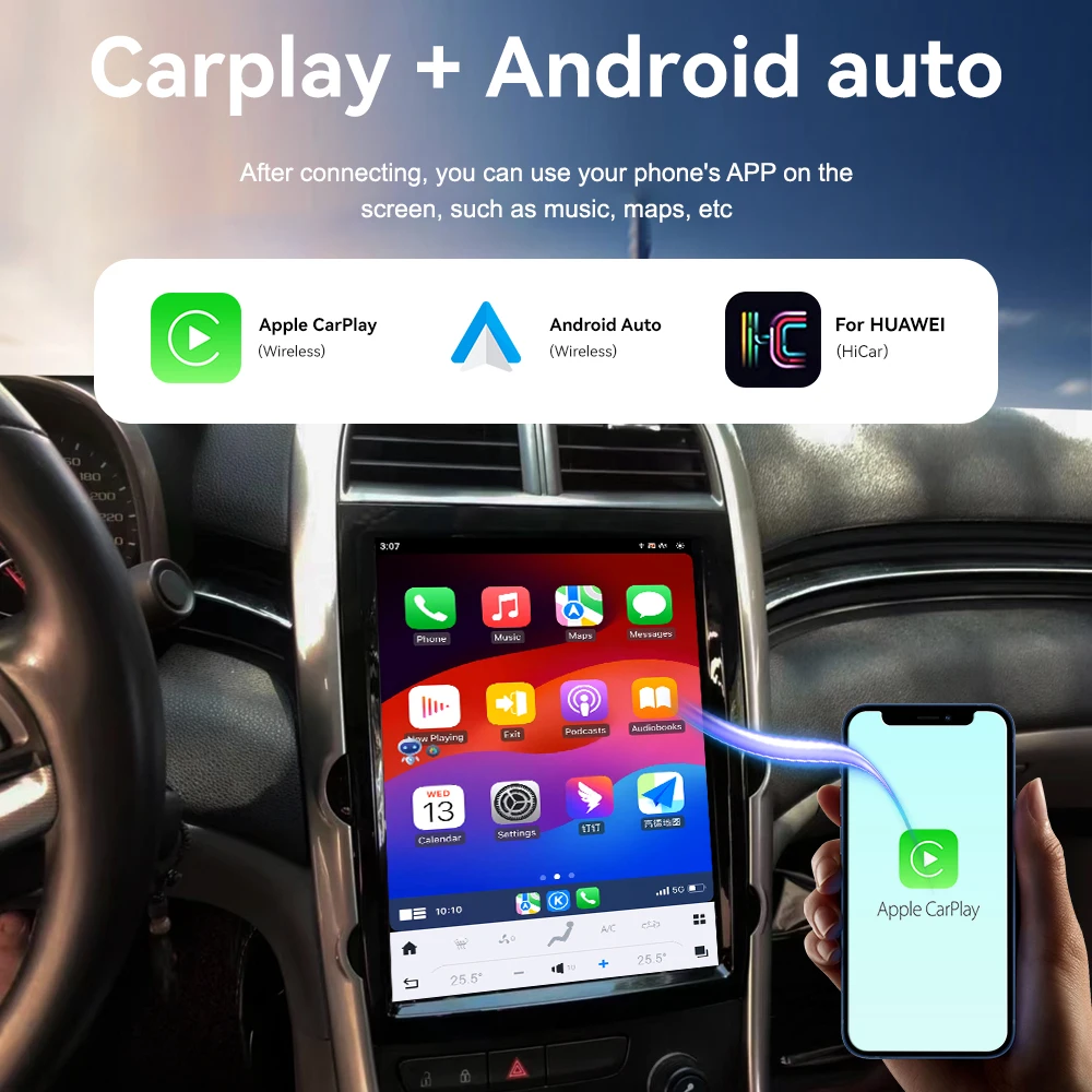 Auto Stereo for Malibu 2009-2013 Car Android Navigation HD Touch Screen Carplay Car Multimedia Player Head Unit