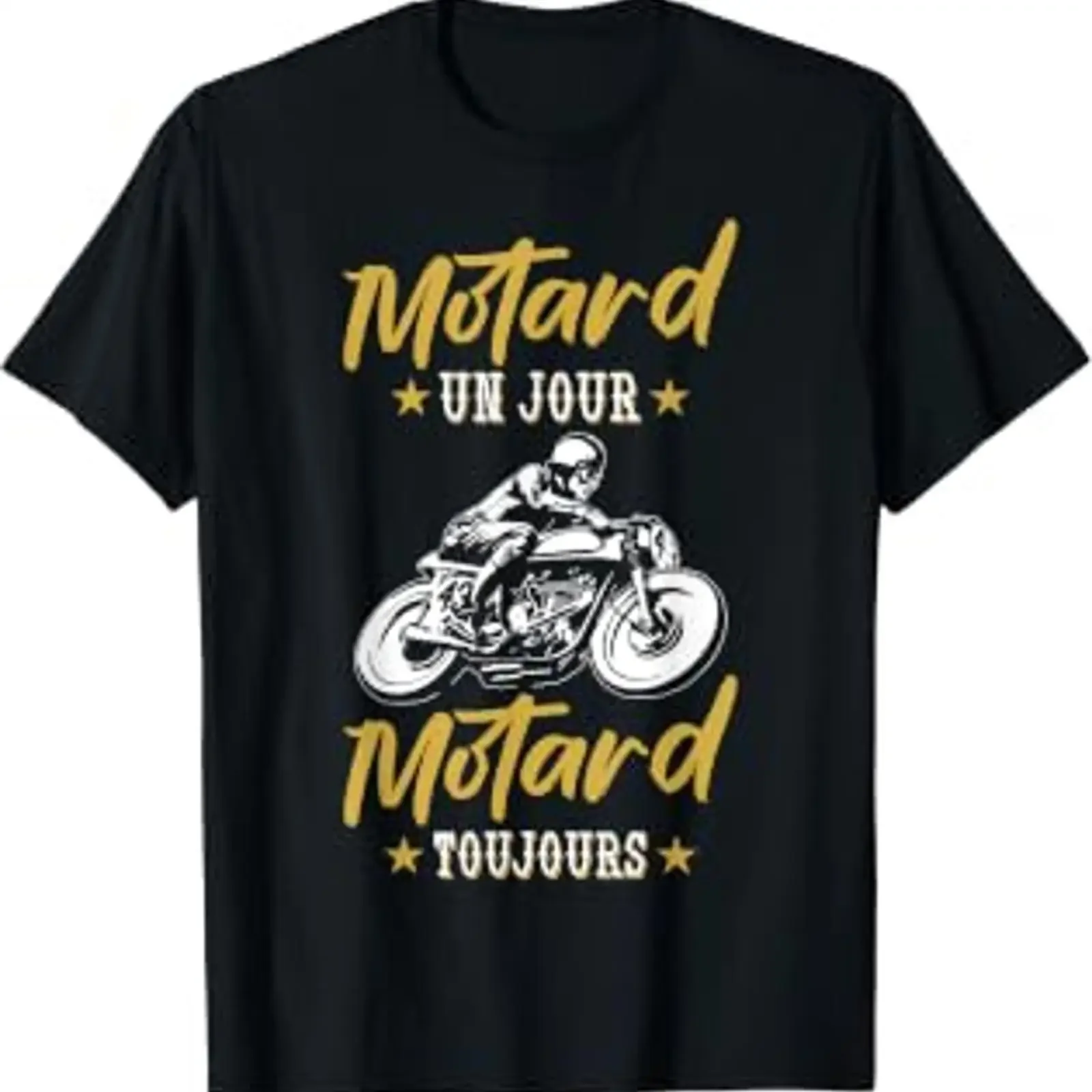Lustiges Motorrad-T-Shirt „One Day Biker Always Motorist“, Vintage-Look, gewaschen, atmungsaktiv, mit grafischem Aufdruck, leichtes Oberteil für den Alltag