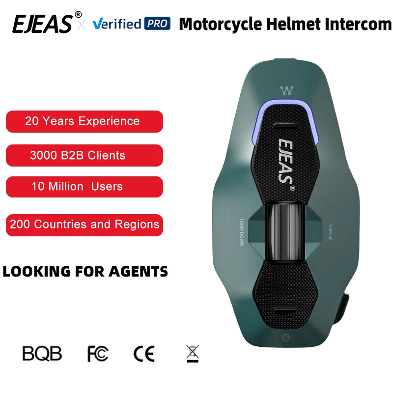 Waterproof Stereo Helmet Wireless Motorcycle Bluetooth Noise Reduction Motorcycle Helmet Intercom for Motorcycle Riding