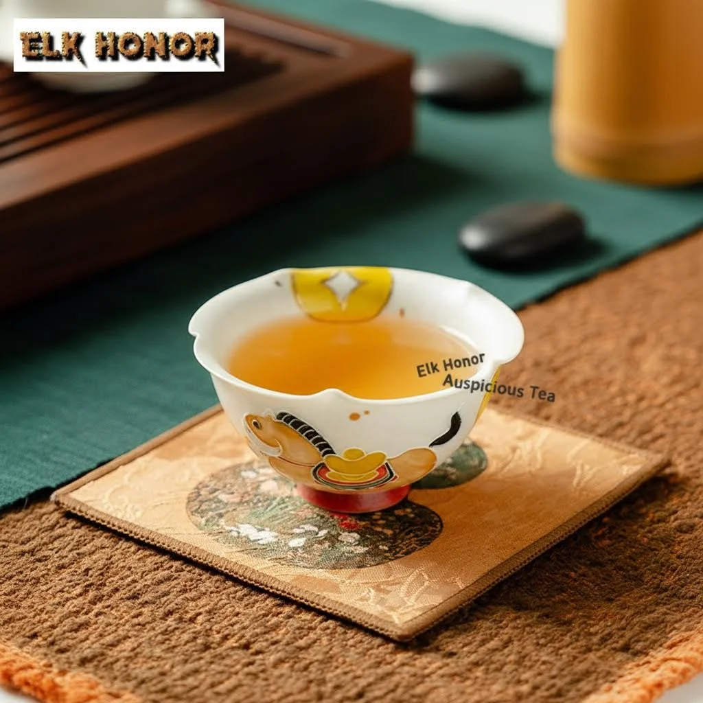 90ml Hand-painted "get Rich Soon" Teacup Aesthetic Tea Bowl Sample Tea Cup Tea-tasting Fragrance Cup Chazhan Master Cups Cha
