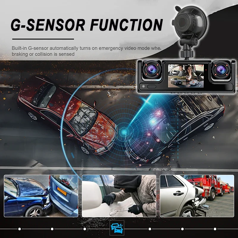 4 قنوات داش كام للسيارات 1080P HD جهاز تسجيل فيديو رقمي للسيارات جديد مسجل فيديو كاميرا الرؤية الخلفية للمركبة مع سيارة obd هدية اكسسوارات السيارات #5