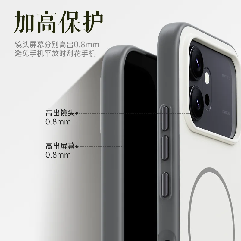 Etui Magnetyczne do Honor 600 Pro Kompatybilne z Magsafe, Matowe, PC, Przyjemne w Dotyku, Kolorowe, Ochronne na Telefon Honor 600, Pyłoszczelna Obudowa, Bumper — zdjęcie produktu 6