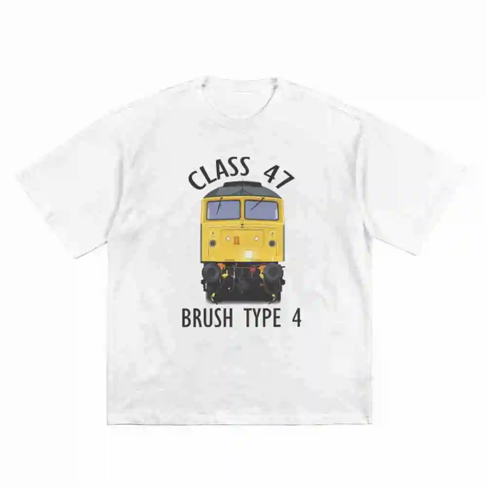 Class 47 Locomotive BR Blue Brush Type 4 Short Sleeve Tee 100% Cotton T-Shirt