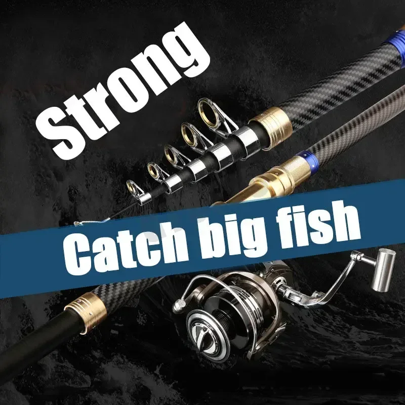 Caña telescópica surfcasting fibra de carbono para agua salada y dulce - imagen 2