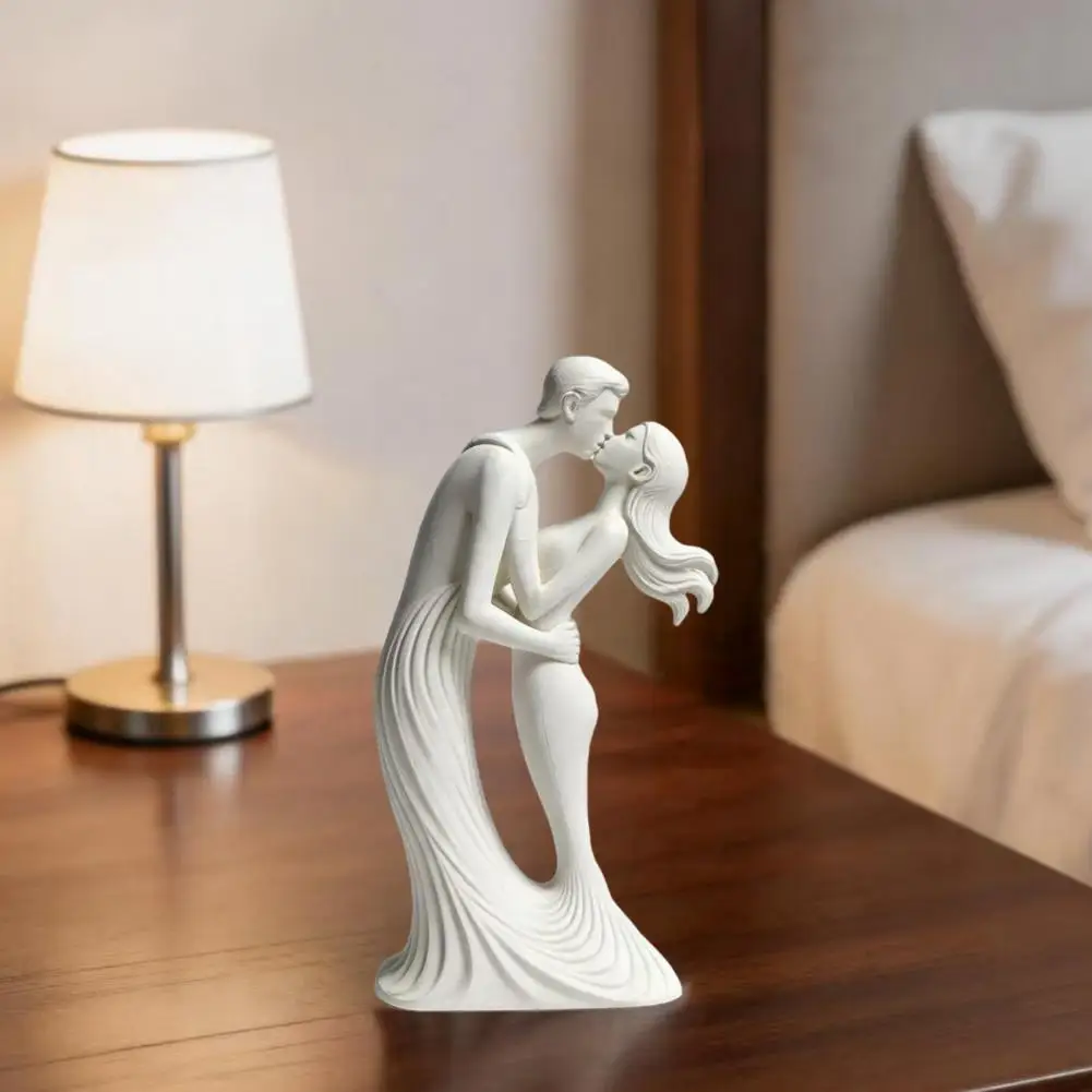 Couple Kissing Art Sculpture Embrace Statue for Home Decor 3d Printed Kissing Couple Ornament Modern Minimalist Love for Room