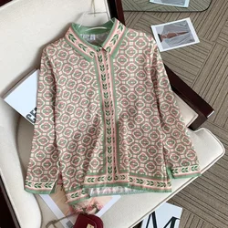 New Chiffon Summer Women's Blouse Casual Fashion Tops Printing Long Sleeved Button Turn-down Collar Shirt