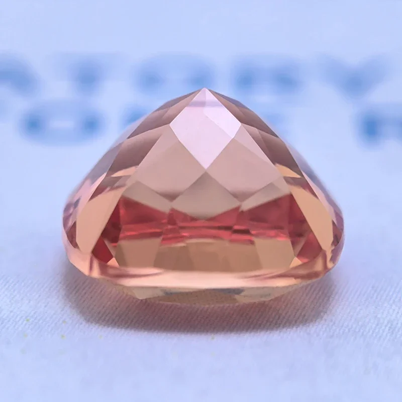 Lab Grown Sapphire Orange Color Square Cushion Shape Top Quality Charm Beads for Diy Jewelry Making Selectable  AGL Certificate