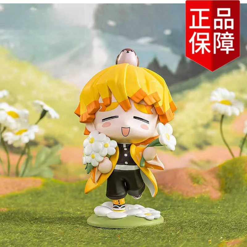 New Genuine Demon Slayer Birth Flower Series Blind Box Figurestide Play Cute Doll Kawaii Bag Pendant Toy Mystery Box Xmas Gift