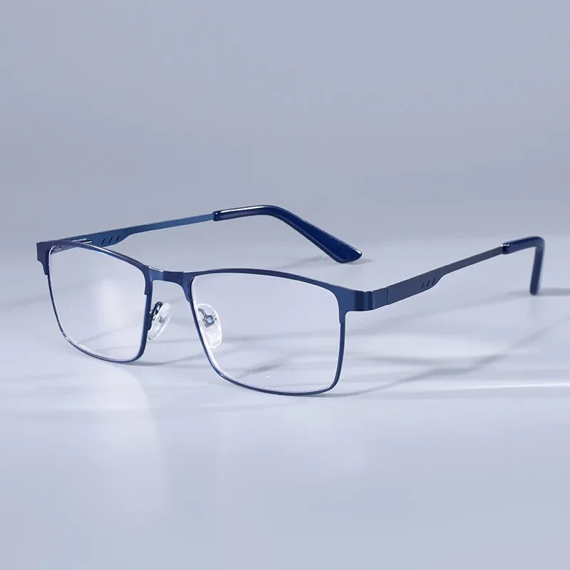 +0,75 1,25 1,5 1,75 2,0 2,25 2,75 Anti-Blaulicht Herrenbrille Quadratischer Metallrahmen Große Lesebrille Presbyopie-Brille Gafas Lectura – Detail 8