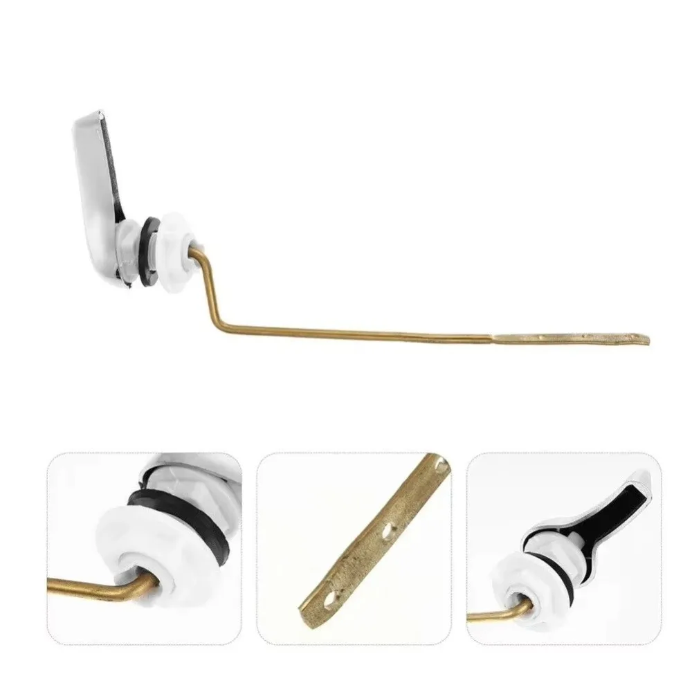 Side Mount Toilet Tank Flush Lever Brass Corrosion Resistant Toilet Flush Button Flush Lever Water Tank Pull Rod