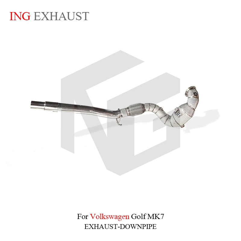 

ING ss304 Header Catalyzed DownPipe for Volkswagen VW Golf mk7 1.4T Engine convert Remote Valve Performance Exhaust System