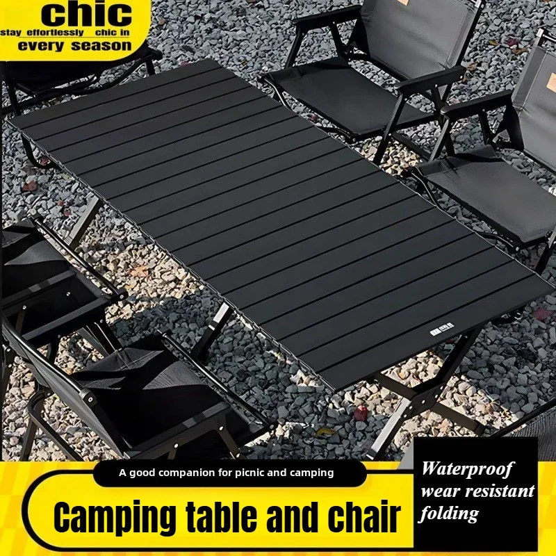 Table Chair Set Portable Outdoor Folding Metal Light Table Chair Balcony Picnic Table Chair Kit Camping Equipment Accessories