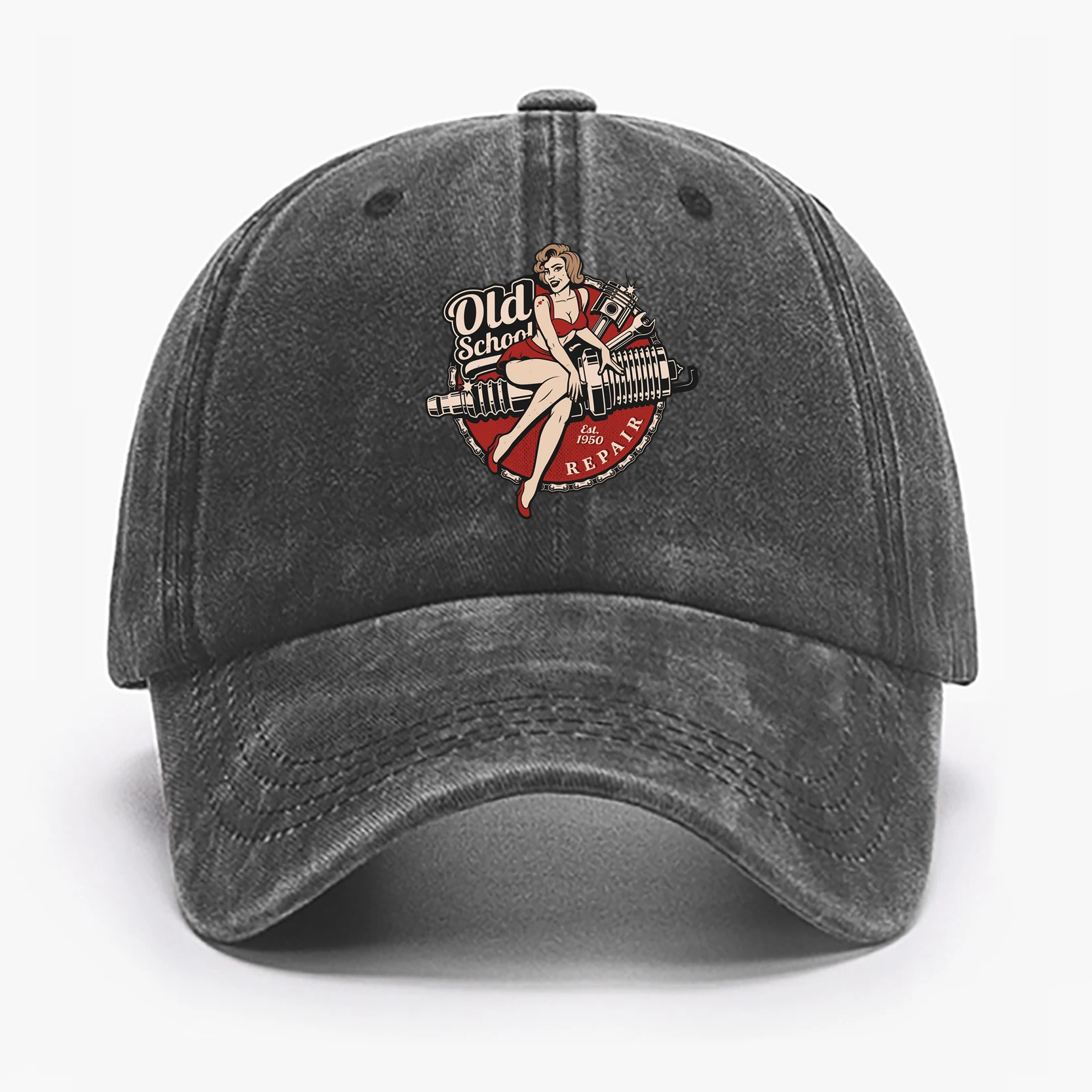 Old School Woman Baseball Cap Adjustable Original Classic Low Profile Cotton Hat Unconstructed Plain Cap Men Women