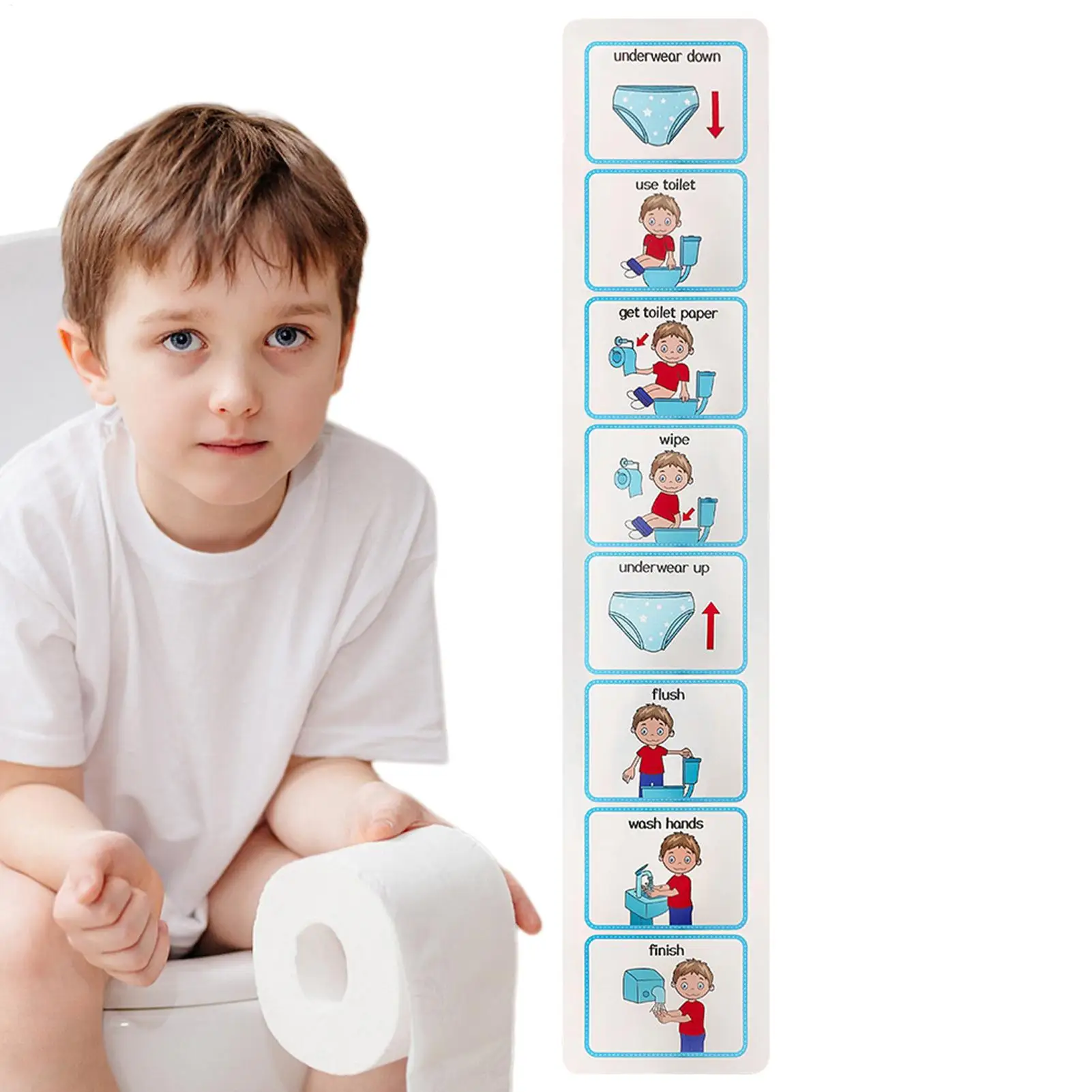 Potty Training Visual Schedule Toilet Chart Schedule Sticker Cards For Visual Aid Special Ed Speech Delay Non Verbal Children ﻿