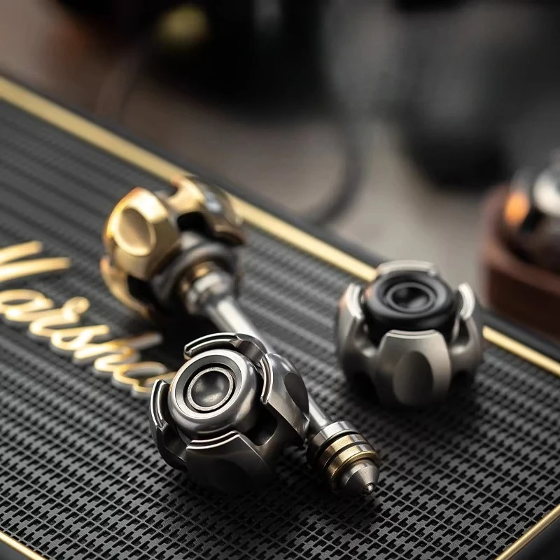 Metal Fingertip Gyro Decompression Toy EDC Fidget Toy Hand Portable Office Desktop Adult Fidget Toys Men Boys Birthday Gift