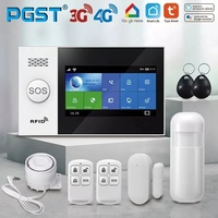 4G Tuya PGST PG 107 Wireless Home WIFI GSM Home Security With Motion Detector Sensor Burglar Alarm System Support Alexa & Google