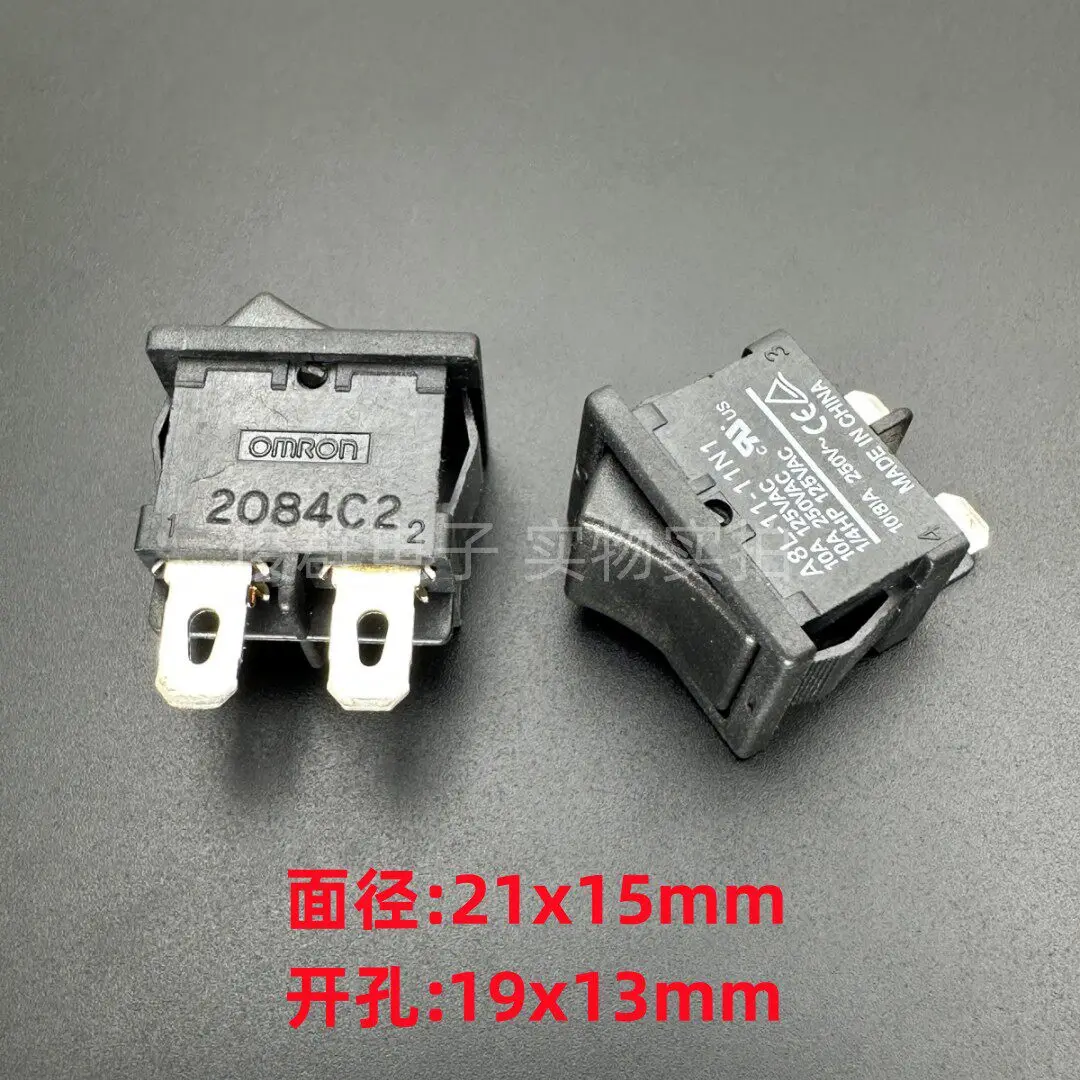 10pcs/ A8L-11-11N1 rocker power switch rocker button 2 feet 2 gear 10A boat button