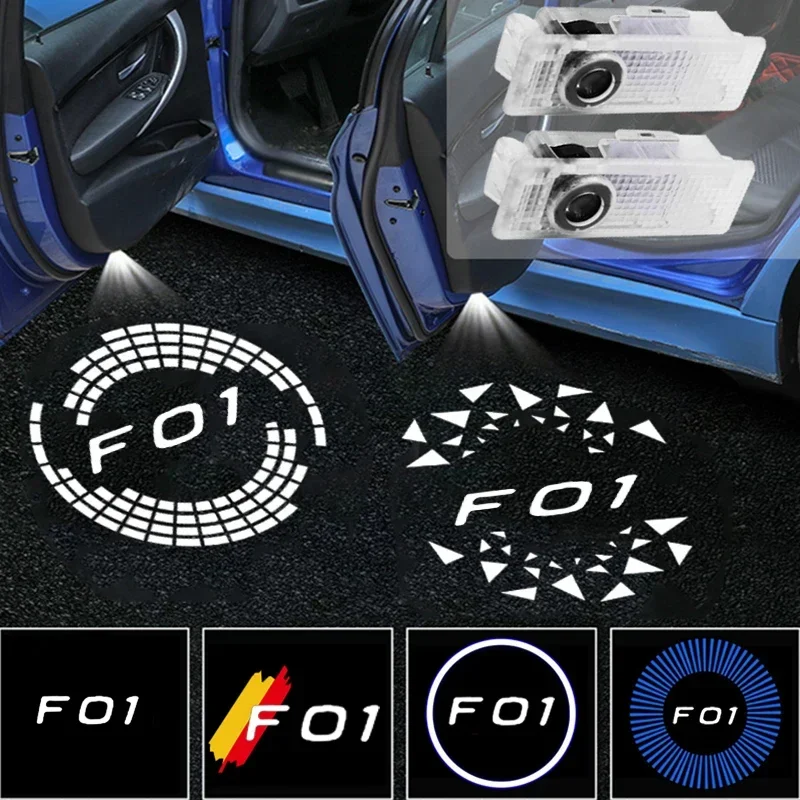 2PCS LED Car Door Projector Welcome Lights For BMW 7 Series F01 2003‑2015 Ghost Shadow Badge Lamp Auto Decor Accessories
