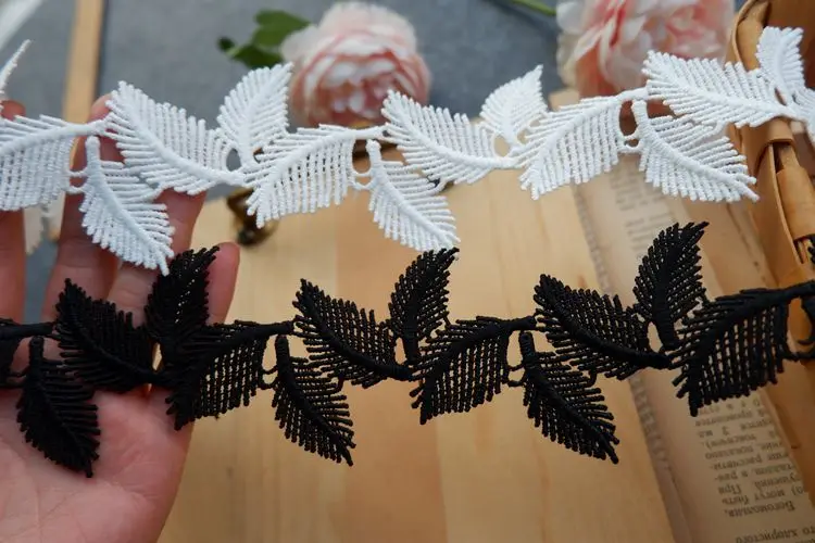 Exquisite Cotton Embroidery Ribbon Lace Trim, Skirt Sewing Accessories, Clothing Decorative Materials, High Quality