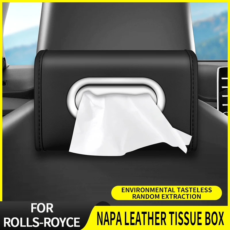 For Rolls-Royce Car Cullinan Ghost  Phantom Wraith Spectre Tissue Box Holder Center Console Armrest Car Door And Seat Back Mount