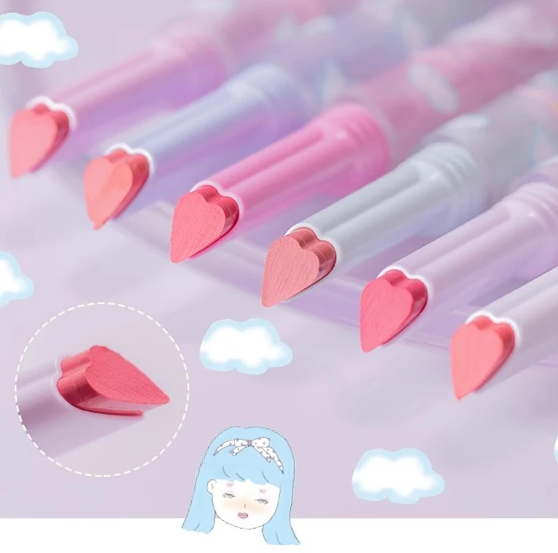 FLORTTE Velvet Lip Mud Matte Mousse Cute Girl Solid Lip Gloss Lasting Waterproof Natural Lipstick Nude Red Tint Korean Makeup