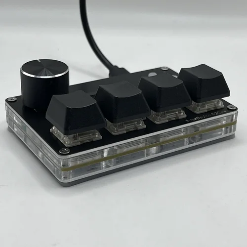 Imagen 2 del producto 4 + 4 teclas SayoDevice O3C + OSU disparador rápido magnético lineal OUTEMU interruptores magnéticos rosas perilla de teclado pantalla copia Shotcut