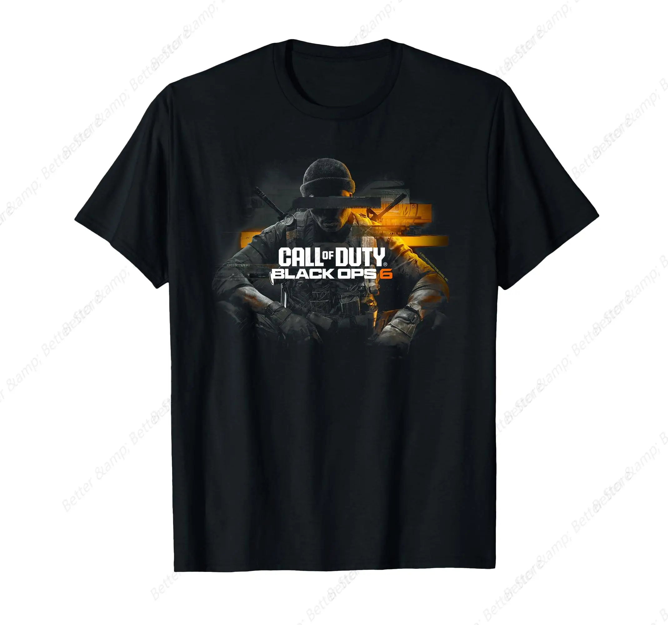 Black Call Of Duty Ops Halftone Game T-Shirt