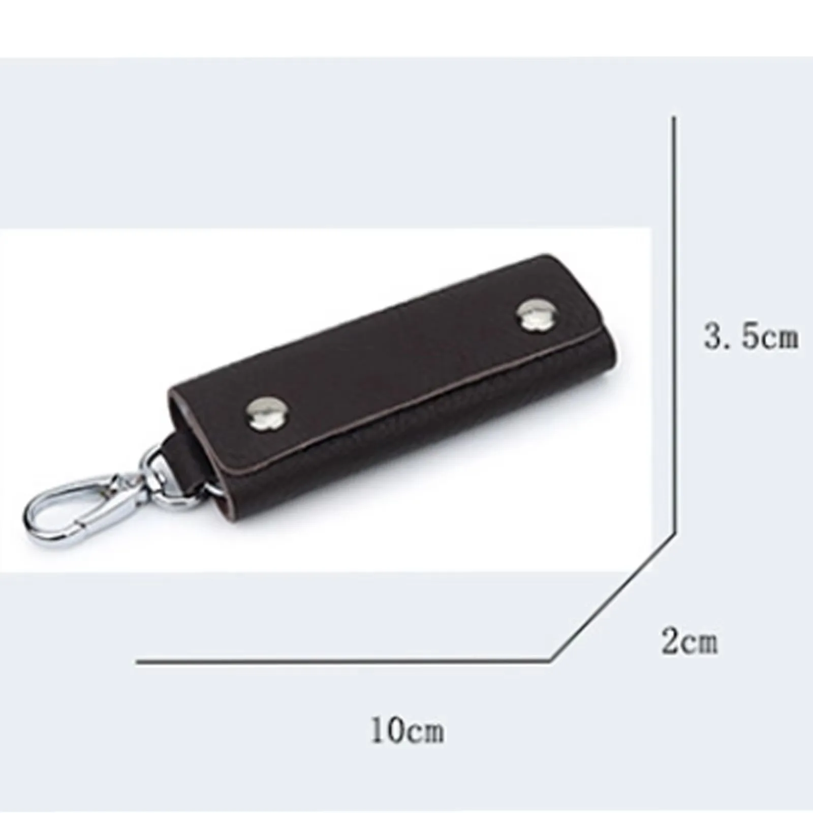 Men's Multifunctional Durable Genuine Leather Keychain Pouch - Fashion Zipper Pouch Bag, Portable Housekeeper Organizer