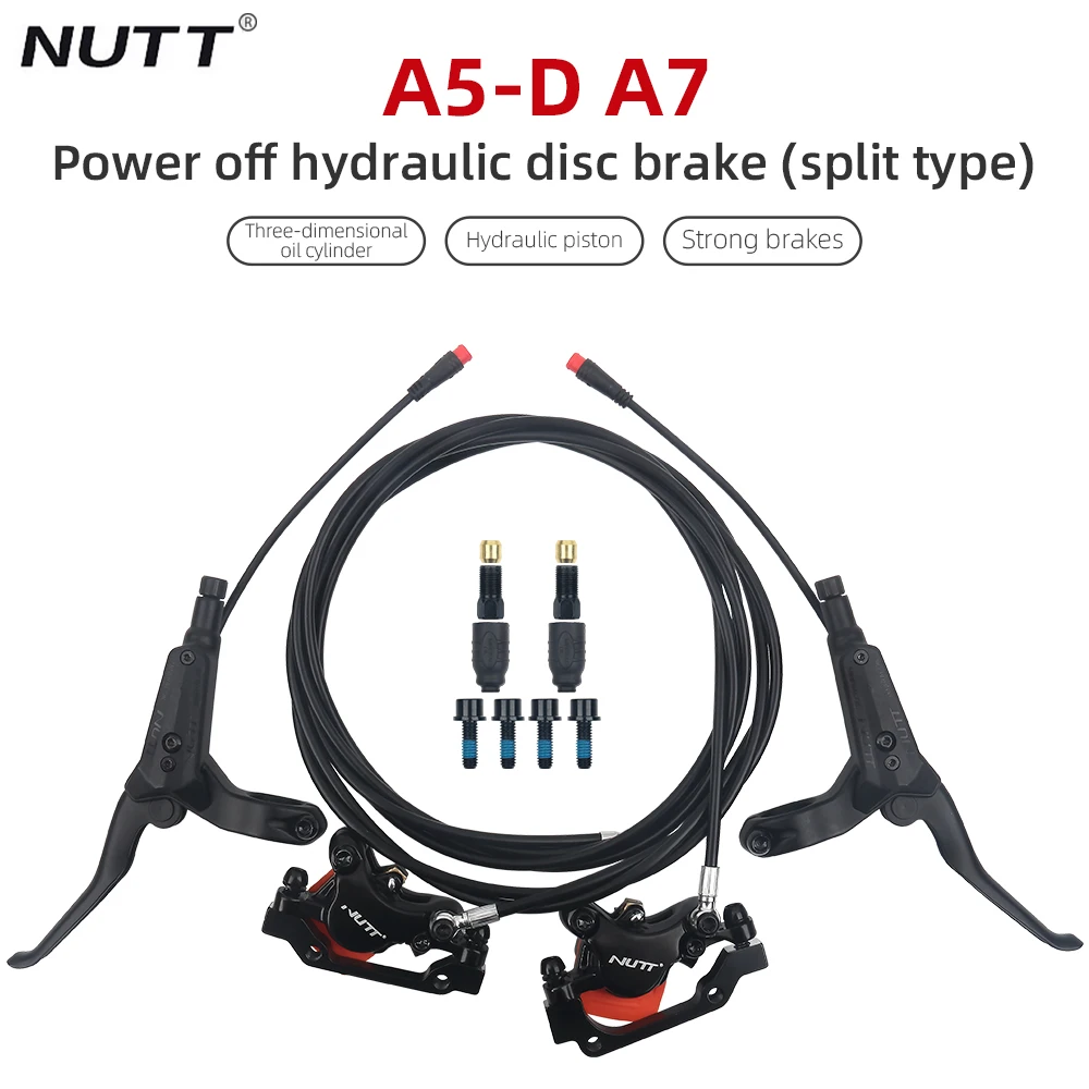 NUTT Electric Scooter Hydraulic Disc Brake With Sensor 2 Pin Male 140 160mm Power Off Brakes for :Kugoo G2 Pro /m4 Pro /m5 Pro