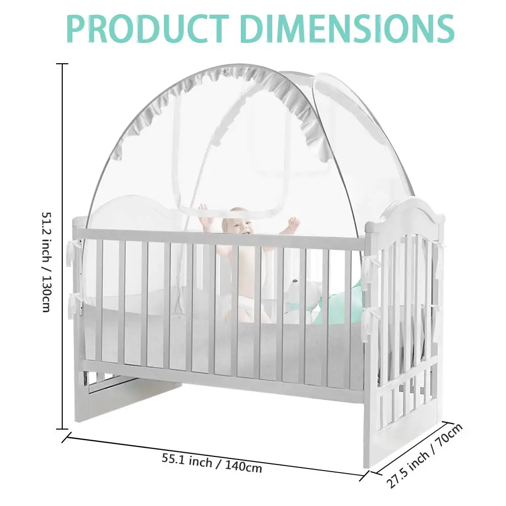 Tente en filet CPull portable pour bébé avec couverture en maille de sécurité, literie en tissu pour tout-petits pour l'été, moustiquaires remplies, offre spéciale