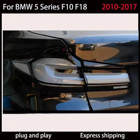 BMW 5 시리즈 F10 F18 2011-2017용 자동차 액세서리 LED 테일 라이트 LCI 플러그 앤 플레이 애니메이션 후미등 DRL 시그널