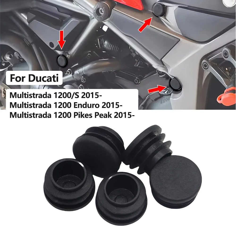 Frame End Caps For Ducati Multistrada 1200 S Enduro Pikes Peak 2015- Motorcycle Accessories Decorative Hole Plugs Model Cover