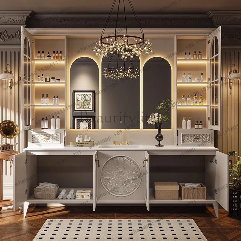 FG Luxury Skincare Bathroom Cabinet Over Dressers Organizer Mirror Storage Cupboard Perfume Vanity Archivadores Trendy Furniture