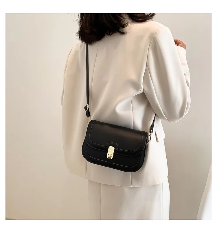 Damen-Umhängetasche, Damen-Mode, Retro-Unterarmtasche, kleine quadratische Tasche, beliebte Herbst-Schultertasche, Umhängetasche – Detail 8