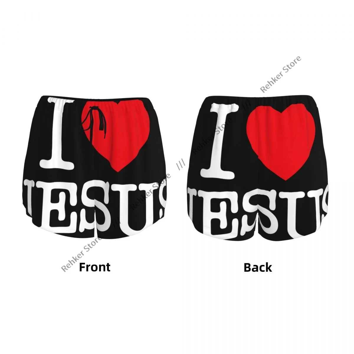 Women Yoga Shorts I LOVE JESUS Workout Shorts Fitness quick-dry Ladies Yoga Gym Running Short Pants Sportswear