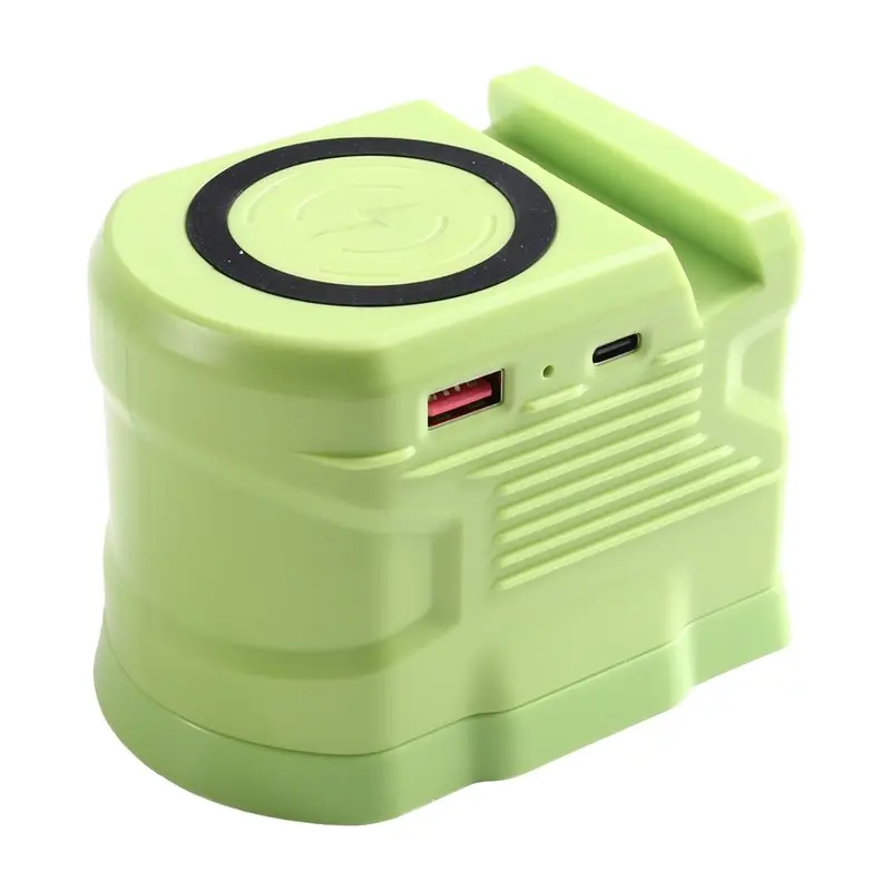 [NEW!CCDD】 USB& Type C Port Wireless Adapter 15W Max For Ryobi 18V Battery For Camping Workshop