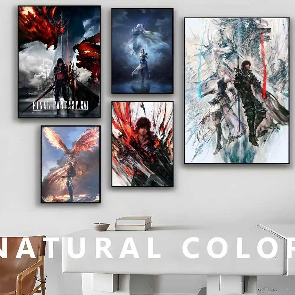 Cinematic Final Fantasy XVIs Poster poster retro art living room decoration