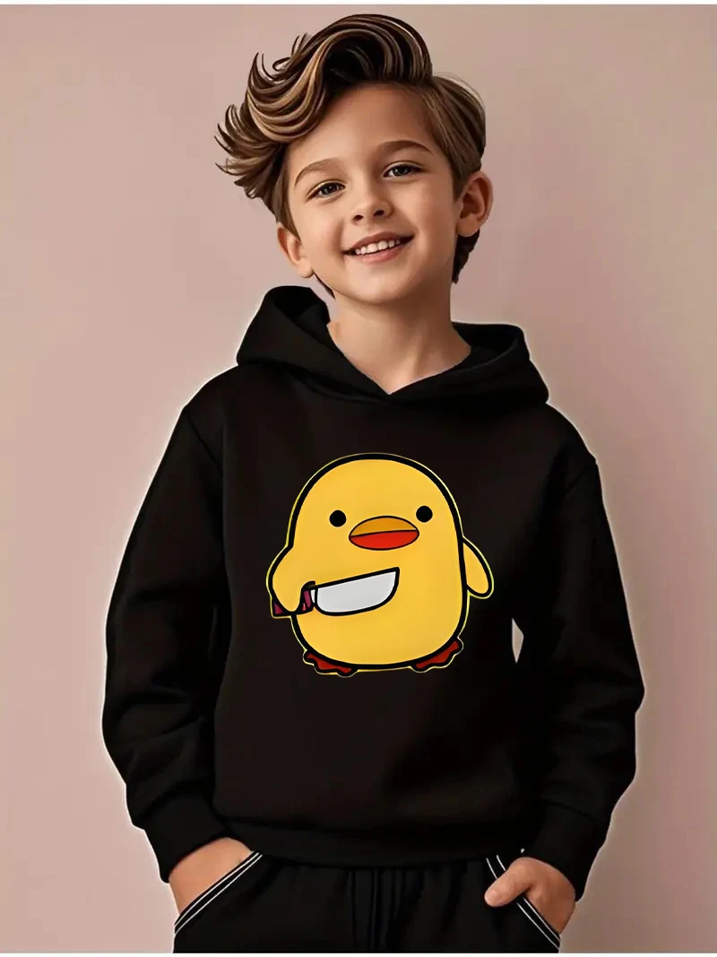 سويت شيرت بقلنسوة سميك ودافئ للأولاد من عمر 5 إلى 13 سنة. إنها الخيار المثالي للارتداء اليومي والأنشطة الخارجية.