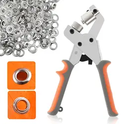 Puncher Kit Handleiding Punch Zilver Hand Draagbare W/ Grommet Machine Tool Pers 500 Stuks Handgrommets Tang 3/8 Gat Van