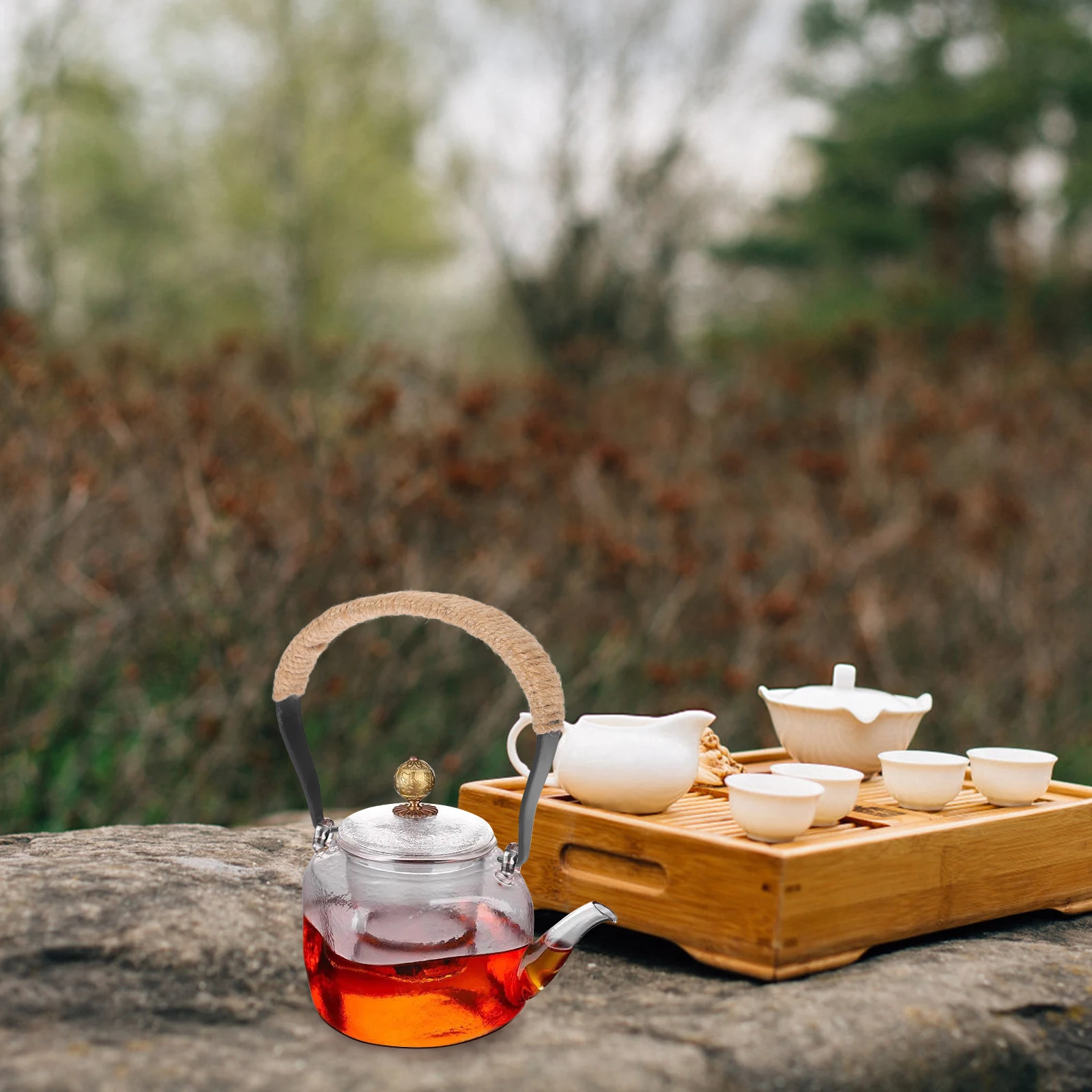 

Teapot Replacement Iron Hemp Rope Anti-Scald Kettle Grip Wear-Resistant Household Tea Pot Handle Accessory Sturdy Metal