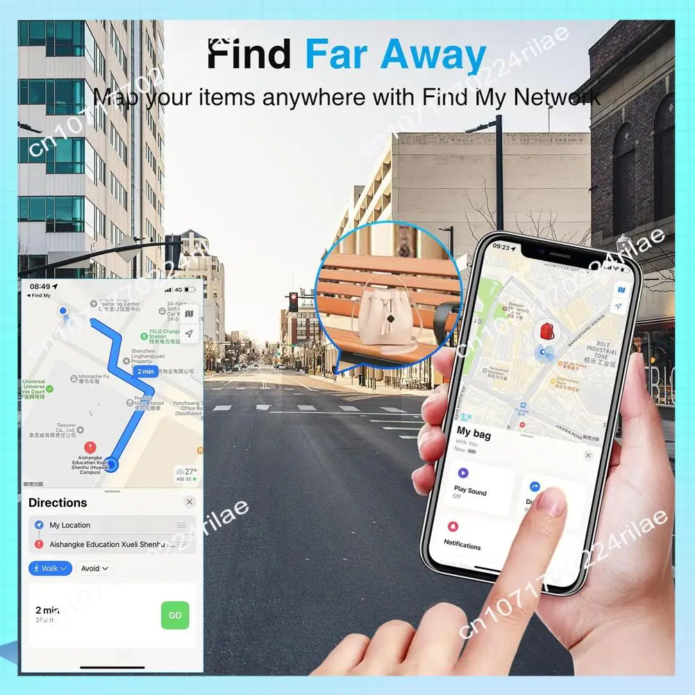 Pelacak Udara A17Z, Pencari Lokasi Pencari Kunci dengan Suara Kompatibel untuk Temukan Saya (Hanya IOS), Pelacak Seperti Airtag, Pelacak Hewan Peliharaan