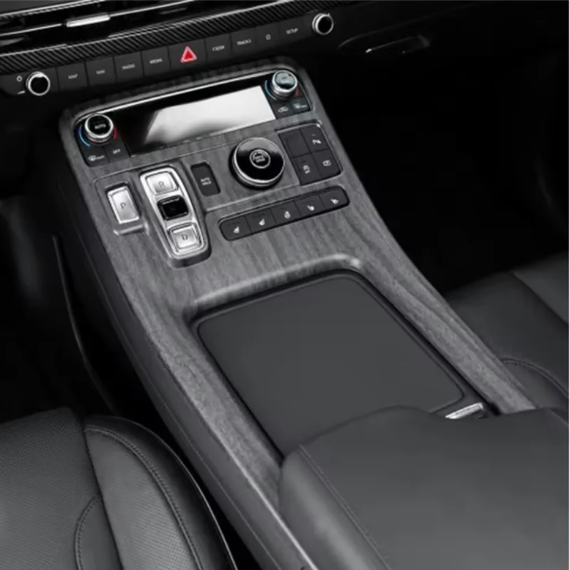 

LHD Interior Accessories For Hyundai Palisade 2022 2023 Carbon Fiber Window Switch Panel Cover Trim Center Control Panel AC Outl