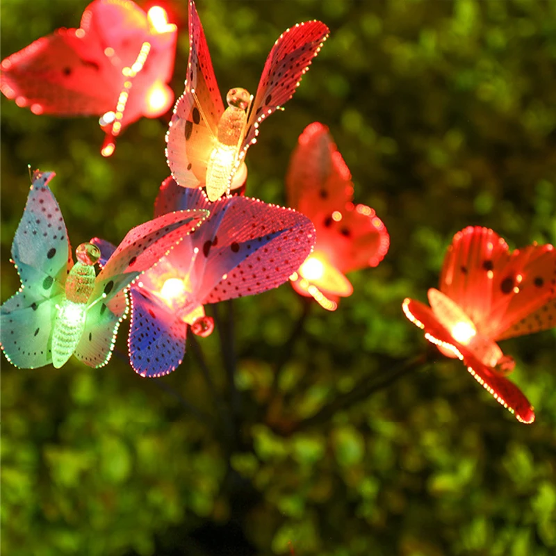 Imagem -03 - Borboleta Solar Lights para Garden Decor Impermeável Caminho Pátio Quintal Gramado Lâmpada ao ar Livre