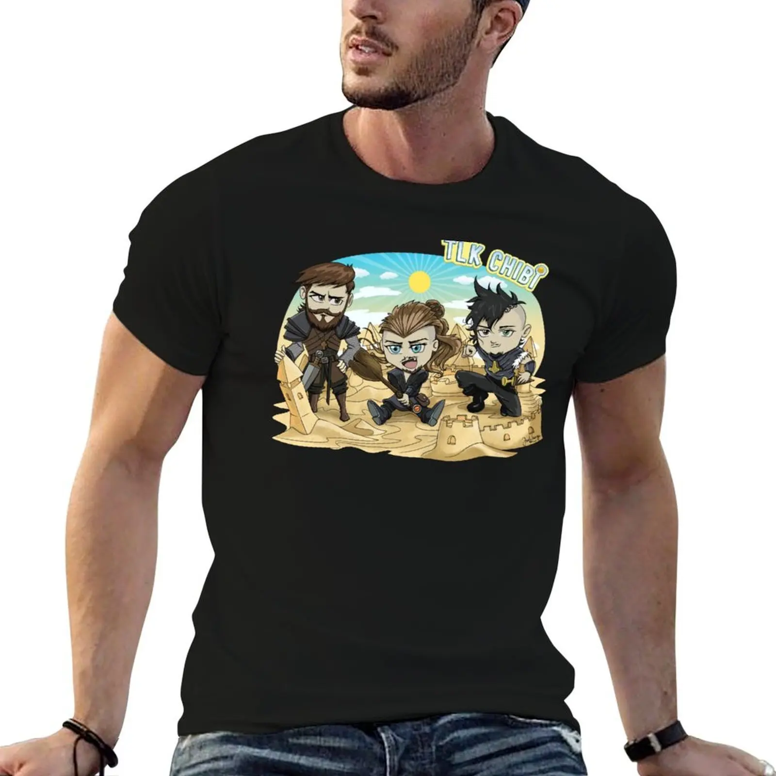 

The Last Kingdom Chibi Finan - Uhtred - Sihtric T-Shirt cotton t shirts man 100% t shirt custom print T-Shirt