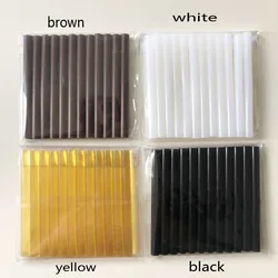 12pcs/pack Hotmelt Keratin Glue Sticks High Quality Melting Hot Gun Glue Stick  Yellow  Black white Brown Color