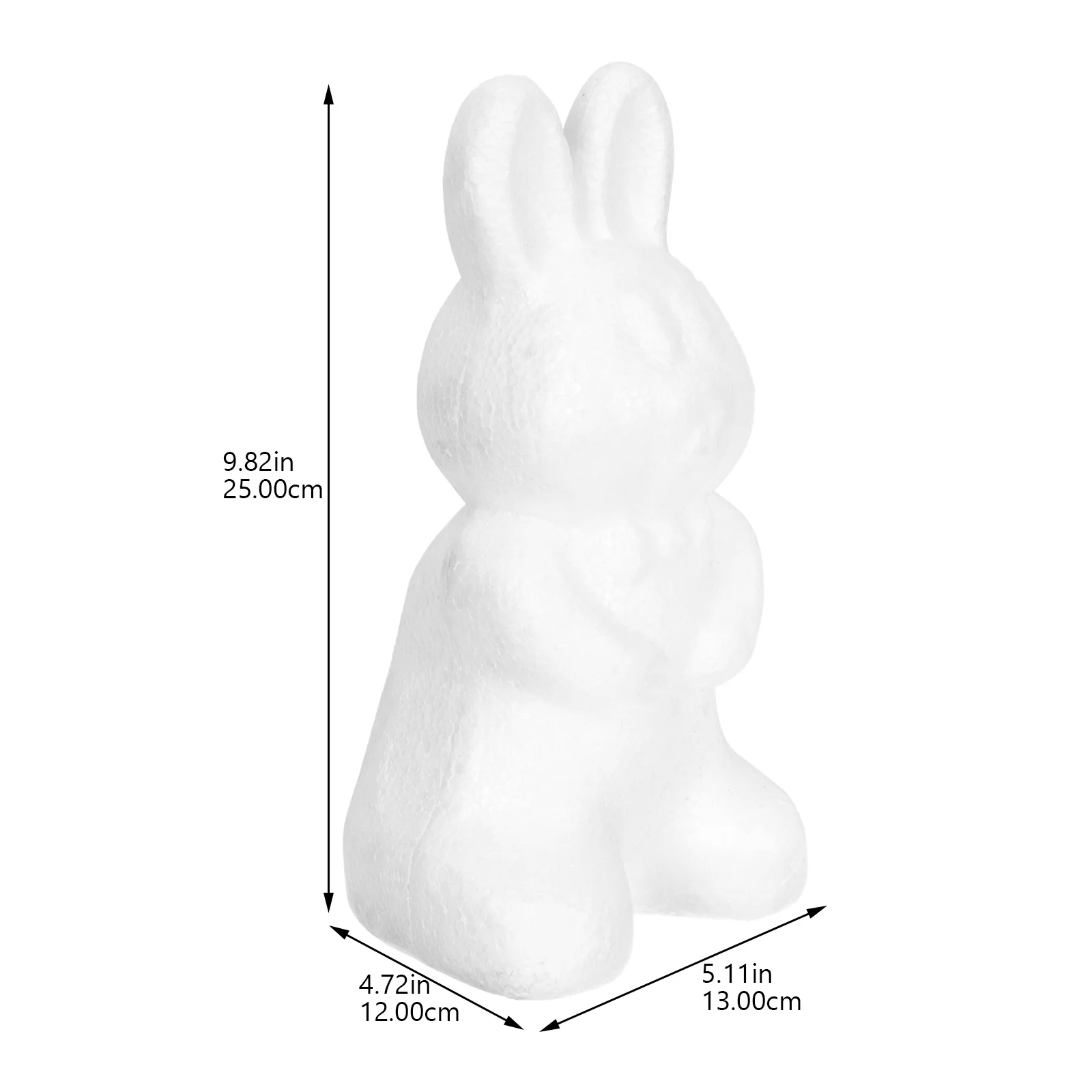 2Pcs Bunny Models DIY Unpainted Rabbits for Kids Easter Decor White Rabbit Craft White Bunny Decor