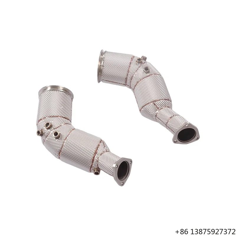 

Professional Front Section Stainless Steel Exhaust Downpipe for RS6 RS7 C8 4.0T RS6 Decat with Custom OE Polished Surface